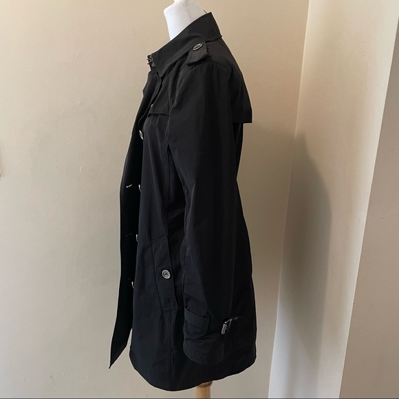 Burberry Brit women’s black Rain coat Size US 10 - Picture 4 of 9